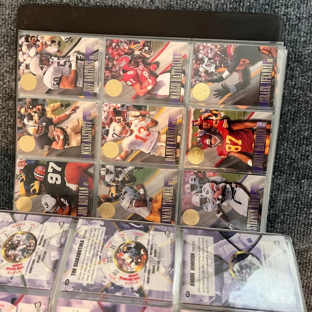 Vintage 90s Football Basketball Card Lot Upper Deck Topps Rookie Binder Mix